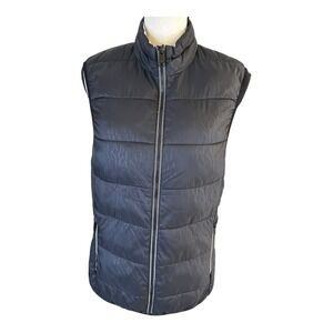 Armani Exchange Women's Black Puffer Full Zip Pocket Vest Jacket Size Small